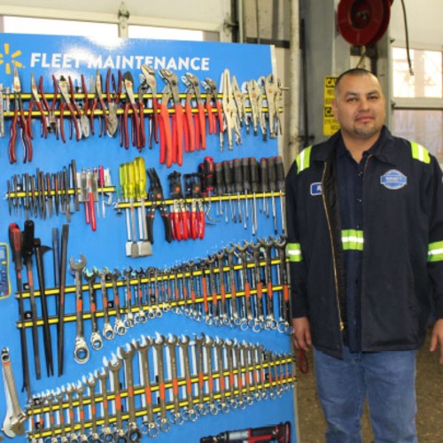 Technician with tools