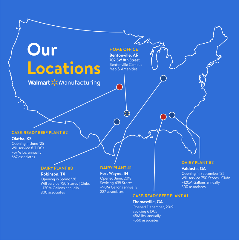 Walmart Manufacturing Map