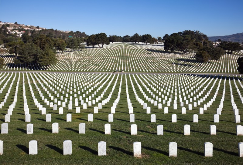 Golden Gate National Cemetery in San Bruno